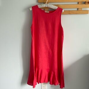 Lovely coral Italian linen dress.